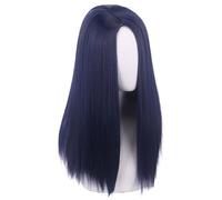bi bi hou Caitlyn Cosplay Peluca Azul Oscuro 40cm Disfraz de Anime Arcane Caitlyn Kiramman Wig Navidad Halloween Carnaval Fiesta Etapa Rendimiento Accesorios Peluca Anime Adulto