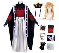 bi bi hou Douma Cosplay con Peluca Disfraz de Kimetsu No Yaiba Costume Douma Uniforme Completo Navidad Halloween Carnaval Fiesta Etapa Rendimiento Anime Disfraces para Adultos Unisex