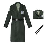 bi bi hou Eren Jaeger Cosplay Costume Disfraz de Anime Aot Season 4 Survey Corps Uniforme Navidad Halloween Carnaval Fiesta Etapa Rendimiento Anime Disfraces para Adultos