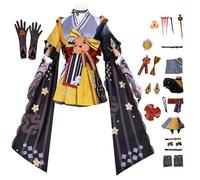 bi bi hou Genshin Impact Chiori Cosplay Completo con Peluca Disfraz de Genshin Chiori Costume Personajes del Juego Chiori Kimono Navidad Halloween Carnaval Fiesta Etapa Rendimiento Traje