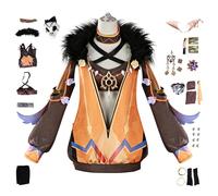 bi bi hou Genshin Impact Iansan Cosplay Completo con Peluca Disfraz de Genshin Iansan Costume Personajes del Juego Iansan Uniforme Navidad Halloween Carnaval Fiesta Etapa Rendimiento Traje