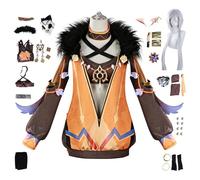 bi bi hou Genshin Impact Iansan Cosplay Completo con Peluca Disfraz de Genshin Iansan Costume Personajes del Juego Iansan Uniforme Navidad Halloween Carnaval Fiesta Etapa Rendimiento Traje