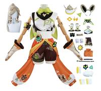 bi bi hou Genshin Impact Kachina Cosplay Completo con Peluca Disfraz de Genshin Kachina Costume Personajes del Juego Kachina Uniforme Navidad Halloween Carnaval Fiesta Etapa Rendimiento Traje