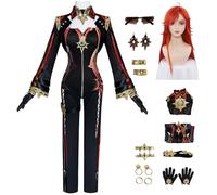 bi bi hou Genshin Impact Mavuika Cosplay Completo con Peluca Disfraz de Genshin Mavuika Costume Personajes del Juego Mavuika Uniforme Navidad Halloween Carnaval Fiesta Etapa Rendimiento Traje