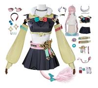 bi bi hou Genshin Impact Varesa Cosplay Completo con Peluca Disfraz de Genshin Varesa Costume Personajes del Juego Varesa Uniforme Navidad Halloween Carnaval Fiesta Etapa Rendimiento Traje