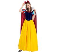 bi bi hou Mujer Disfraz de Princesa Blancanieves Vestido de Blancanieves Disfraz Blancanieves Costume Navidad Halloween Carnaval Fiesta Escenario Actuación Princesa Cosplay Traje para Adultos