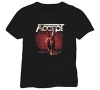 BI BI MIAO Accept Metal Gods Unisex 100% Cotton Short-Sleeve T-Shirts Black L