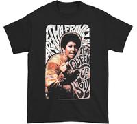 BI BI MIAO Aretha Franklin Aretha Franklin Unisex 100% Cotton Short-Sleeve T-Shirts Black XXL