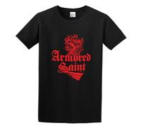 BI BI MIAO Armored Saint Band Logo Unisex 100% Cotton Short-Sleeve T-Shirts Black M