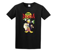 BI BI MIAO Count Duckula Poster Unisex 100% Cotton Short-Sleeve T-Shirts Black XXL