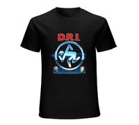 BI BI MIAO D.R.I. Crossover Unisex 100% Cotton Short-Sleeve T-Shirts Black M