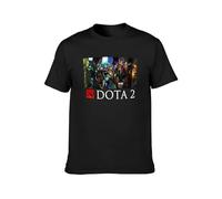 BI BI MIAO Dota 2 Heroes Defence of The Ancients Unisex 100% Cotton Short-Sleeve T-Shirts Black XXXL