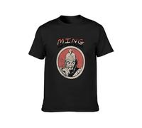 BI BI MIAO Flash Gordon Retro Ming Circle Unisex 100% Cotton Short-Sleeve T-Shirts Black XL