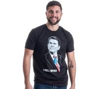 BI BI MIAO Funny Ronald Reagan Conservative Merica USA Unisex 100% Cotton Short-Sleeve T-Shirts Black XXL