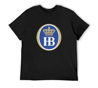 BI BI MIAO Hofbrauhaus Munich Beer Drinking Dilly Unisex 100% Cotton Short-Sleeve T-Shirts Black XL