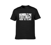 BI BI MIAO Humble Pie-Performance Unisex 100% Cotton Short-Sleeve T-Shirts Black XXXL
