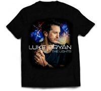BI BI MIAO Kill The Lights Black Luke Bryan Unisex 100% Cotton Short-Sleeve T-Shirts Black L