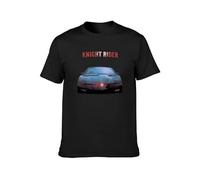 BI BI MIAO Knight Rider Cult TV Show Unisex 100% Cotton Short-Sleeve T-Shirts Black S