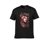 BI BI MIAO Lil P.E.E.P Unisex 100% Cotton Short-Sleeve T-Shirts Black L