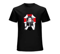 BI BI MIAO Milla Jovovich Umbrella Unisex 100% Cotton Short-Sleeve T-Shirts Black XXL