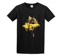 BI BI MIAO Mog's Chocobo Riding Club Unisex 100% Cotton Short-Sleeve T-Shirts Black L