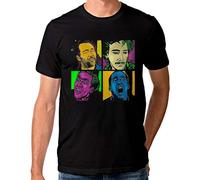 BI BI MIAO Nicolas Cage Funny Faces Unisex 100% Cotton Short-Sleeve T-Shirts Black L