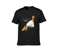 BI BI MIAO Olivia Newton John Physical Poster Unisex 100% Cotton Short-Sleeve T-Shirts Black S
