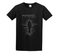 BI BI MIAO Person of Interest Digits Unisex 100% Cotton Short-Sleeve T-Shirts Black S
