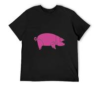 BI BI MIAO Pig As Worn by Dave Gilmour Floyd The Wall Unisex 100% Cotton Short-Sleeve T-Shirts Black XXL