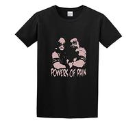 BI BI MIAO Powers of Pain 80'S Retro Wrestling Unisex 100% Cotton Short-Sleeve T-Shirts Black L