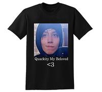 BI BI MIAO Quackity My Beloved Casual Unisex 100% Cotton Short-Sleeve T-Shirts Black XXXL