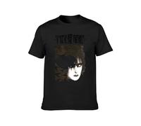 BI BI MIAO Siouxsie and The Banshees White Face Unisex 100% Cotton Short-Sleeve T-Shirts Black XXL