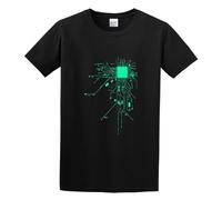 BI BI MIAO Sodas Computer CPU Core Heat Geek Unisex 100% Cotton Short-Sleeve T-Shirts Black L