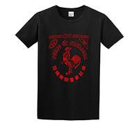 BI BI MIAO Sriracha Hot Chili Sauce Unisex 100% Cotton Short-Sleeve T-Shirts Black XL