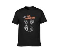 BI BI MIAO The Young Ones Unisex 100% Cotton Short-Sleeve T-Shirts Black L