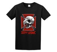 BI BI MIAO Tony Hawk Logo Unisex 100% Cotton Short-Sleeve T-Shirts Black L