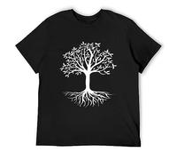 BI BI MIAO Tree of Life Wicca Druid Pagan Unisex 100% Cotton Short-Sleeve T-Shirts Black XXL