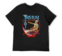 BI BI MIAO Trivium Crusade Summer Tour Unisex 100% Cotton Short-Sleeve T-Shirts Black XXL