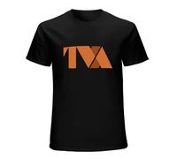 BI BI MIAO Tva Logo Unisex 100% Cotton Short-Sleeve T-Shirts Black L