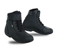 BI ESSE Botas de Moto y Scooter de Cuero con Cordones para Ciudad y Viaje, Negro , 47 EU
