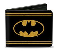 Bi-Fold Wallet Batman Shield/Double-Stripe Black/Yellow (Importación USA)