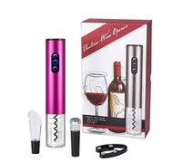 Bi-Komfort Sacacorchos Eléctrico, Set Regalo de Abrebotellas Automático Con Cortacápsulas, Vertedor Vino y Tapón Vino al Vacío