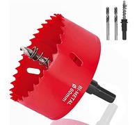Bi-Metal Coronas Perforadoras 80 mm, JatilEr M42 HSS Sierra de agujero bimetálico Sierra de Orificio completo con adaptador y broca piloto, Abridor de Agujero para Metal Aluminio Madera PVC Plástico