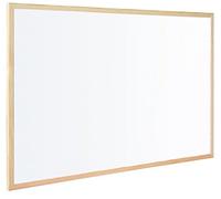 Bi-Office Budget - Pizarra Blanca con Marco de Madera, no Magnética, 90 x 60 cm