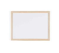 Bi-Office Budget - Pizarra blanca magnética con marco de madera de pino, 40 x 30 cm
