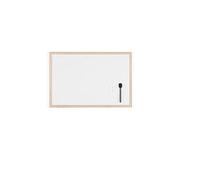 Bi-Office Budget - Pizarra blanca magnética con marco de madera de pino, 60 x 40 cm