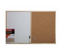 Bi-Office Budget - Tablero. 900 x 600 mm, color marrón y blanco