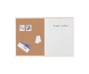 Bi-Office Budget - Tablero. 900 x 600 mm, color marrón y blanco