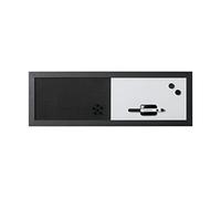Bi-Office - Combo Pizarra Blanca y Tablón de Anuncios Elements, Magnético, Borrado en Seco/Softouch, Marco MDF Negro, 60x20cm