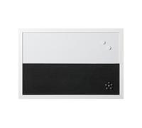 Bi-Office - Combo Pizarra Blanca y Tablón de Anuncios Elements, Magnético, Borrado en Seco/ Softouch, Marco MDF Blanco, 60x40cm